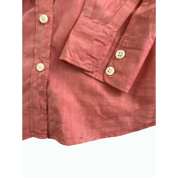 J. Crew The Perfect Shirt Peach Sz XS Extra Small - Picture 4 of 8